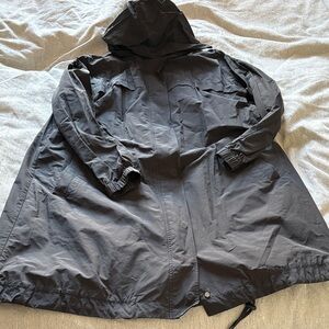 Eileen Fisher Zip Hood Midi Windbreaker